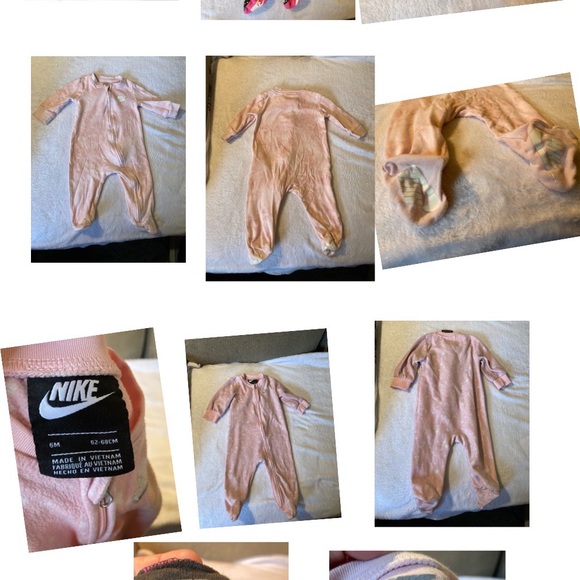 Nike Girls 6 month 3 piece bundle footie pajamas - Picture 2 of 12